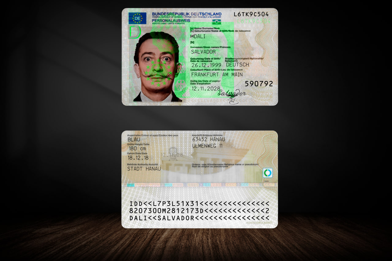 لایه باز کارت شناسایی آلمان 2021