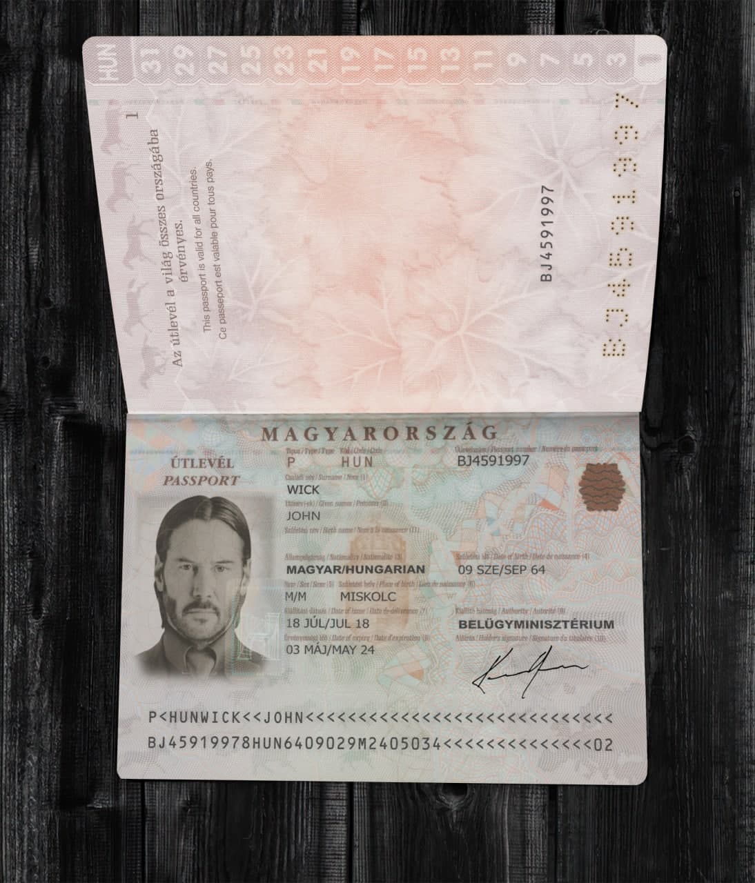 لایه باز پاسپورت مجارستان | hungary
